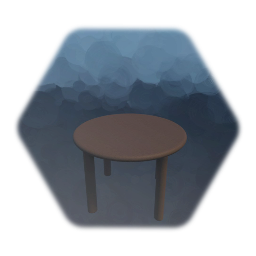 Table - Simple, Round, Brown, low thermo