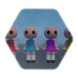 Girl Sliding Platforming Puppet