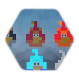 Angry birds Bomb Pixel Art