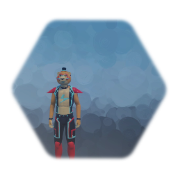 Glamrock Freddy as an anthropomorph