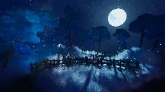 Fireflies Under a Full Moon