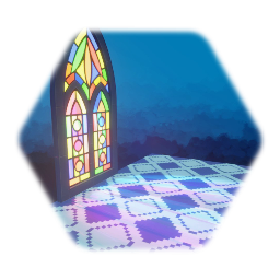 Castle or Church Stained Glass Window with Effect