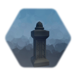 Stone newel post A