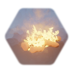 Bright Blazing Campfire