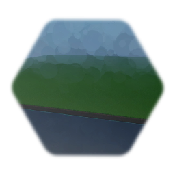 Piece of Land Containing Grass, Soil and Water - No Sky