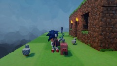 Sonic in minecraft