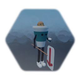 Coffee cup suit puppet