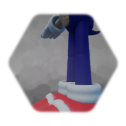 Remix of Stylized Sonic the Hedgehog Model (Unrigged)
