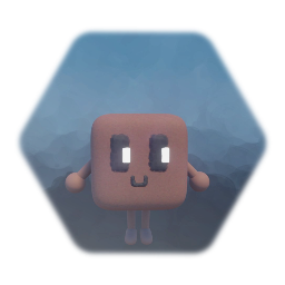 A cube... with arms and legs