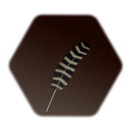 Black and white striped zebra feather