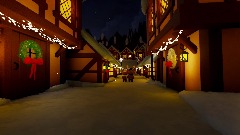 Village Under the Winter Moon