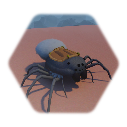 Large spider with saddle