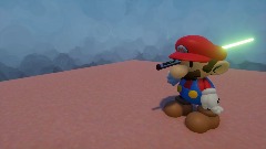 Mario play with lightsaber