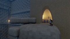 Sur les murs d'un château