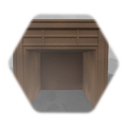 Aged mantel (for brick fireplace)