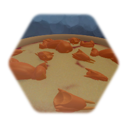 Pizza con orilla rellena de queso y con Xers