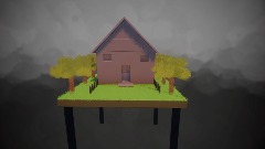 A little house on the table