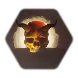 Human skull (horns)