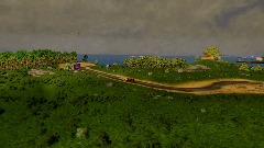 Racing on the cliff by the sea