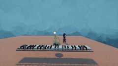 King playing his piano