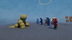 Fight  Golden thing wif toy bonnie and foxy