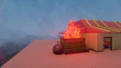 Wario gets game-ended in a dumpster outside of McDonald's