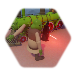 Remix of Shrek HAS THE HIGH GROUND but I made it worseg