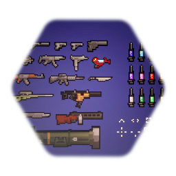 2.5-D Pixel Guns, Power-ups and Crosshairs