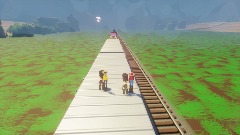 Cowboy and Cowgirl Train chase