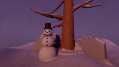Relaxing snow scene