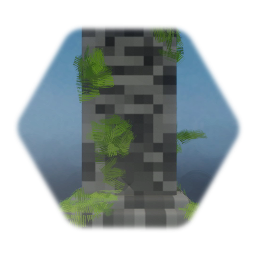 square gravestone (overgrown)