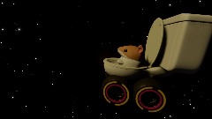 Hamster in a Toilet car!
