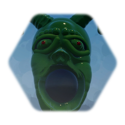 Green face devil