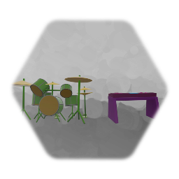 Manic's Drum Kit and Sonia's Keyboard