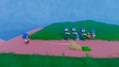 Sonic's and shreck danceing