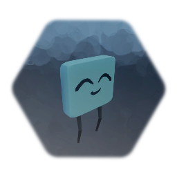 Comic Sands 3D cube guy