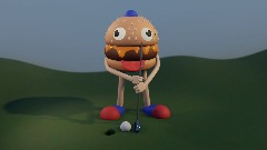 DHM Burger golfing