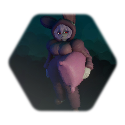 Maria in a rabbit onesie