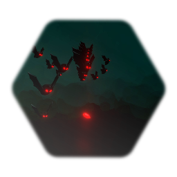 Bat  / flock of bats - flying animated