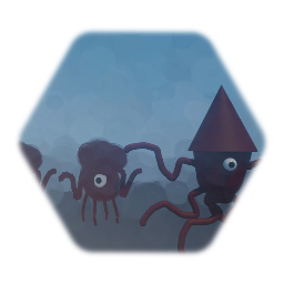 Vlarotaz the squid | Model and drawing