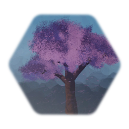 Cherry tree with animated blossom