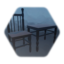 Fancy table and chair