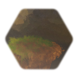 Dirt plateau with grass