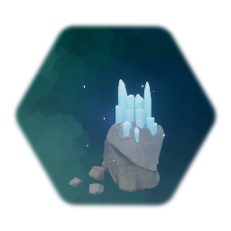 Glowing Crystals with Stone