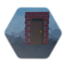 Brick wall with door