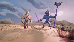 He-Man & Skeletor  Desert Scene