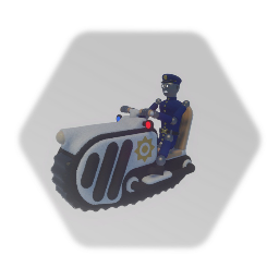 1930s police retrofuturism tractor cycle motorcycle