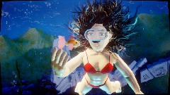 Zua swimming in the Ocean