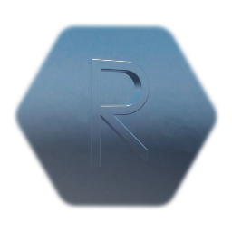 "R" (one block) metal letter