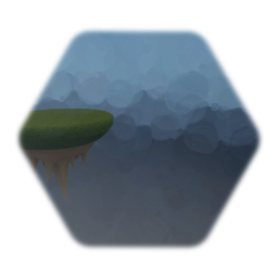 Floating grassy rock